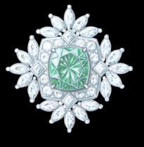 55 cts) e G38N5100 Anel Dazzling Emeralds