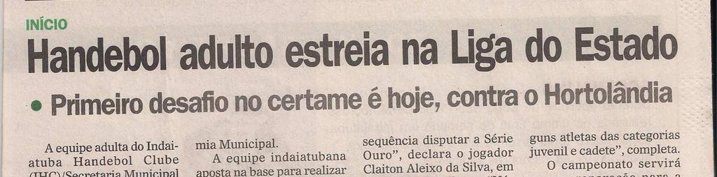 Reportagem do jornal