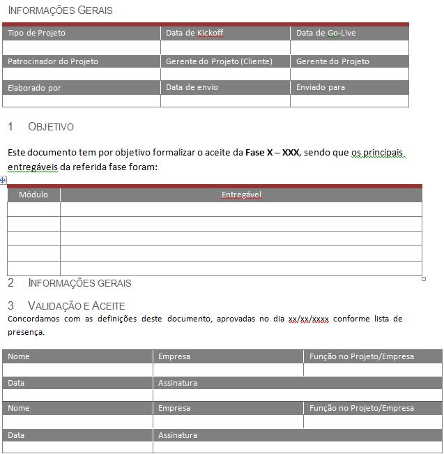 8.5. Termo de aceite de fase