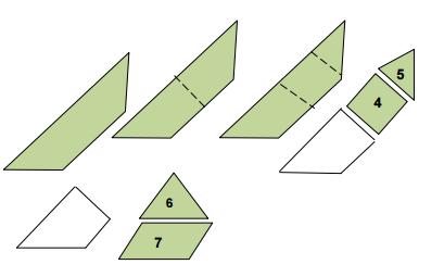 7: Analisando as peças que formam o Tangram, vamos responder: a) Todas as peças tem o mesmo numero de lados?