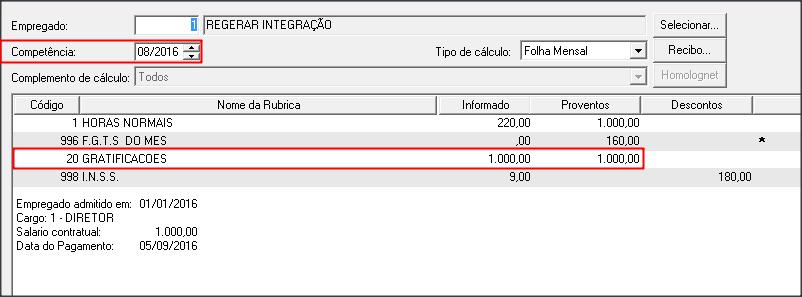 OBS: Para este exemplo será calculada a folha mensal. 4.4 Clique no botão [Seleção]; 4.4.1 Na guia GERAL, selecione as opções conforme necessidade; OBS: As opções selecionadas serão demonstradas no cálculo da folha.