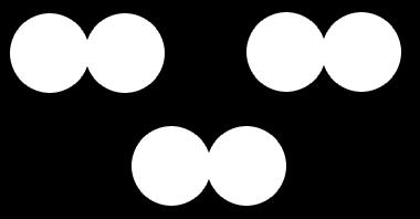 Ao colocar o 3 antes do símbolo químico, indica-se que existem 3 moléculas.