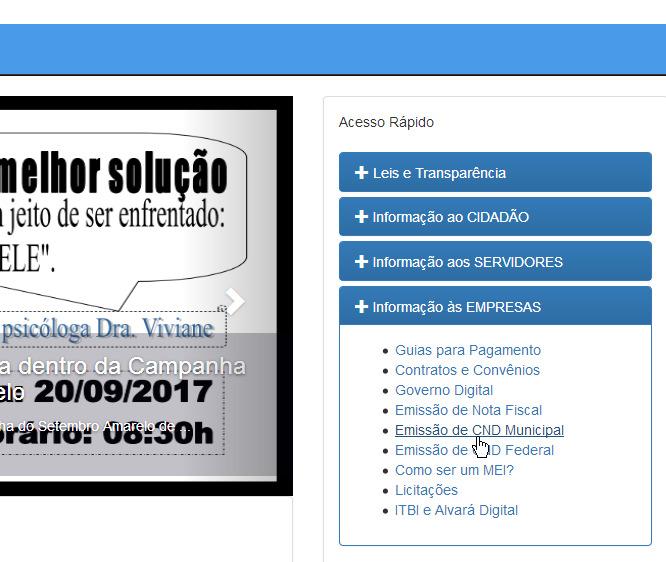 REGULARIDADE COM A PREFEITURA DE LAVRAS Acesse o site www.lavras.mg.gov.