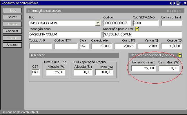 LBC PDV versão 6.5.1 LBC GAS versão 3.3.7 Belo Horizonte, 14/09/2010. NOVA OPÇÃO DE DESCONTO CONDICIONAL PARA A VENDA DE COMBUSTÍVEIS. A partir da versão 6.5.1 do LBCPDV e 3.3.7 do LBCGAS, implementamos o desconto condicional para a venda de combustíveis.