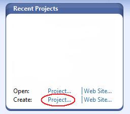 De seguida seleccionamos Windows Application e escolhemos um nome para o projecto.