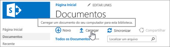 SharePoint neste momento Carregar arquivos no SharePoint, sua biblioteca de documento s online, para poder acessá-los de praticamen te qualquer lugar Você pode arrastar arquivos do computador para a