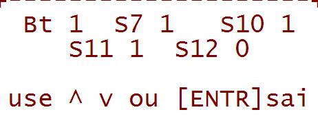 APERTAR A LETRA A: S1: ALARME 2 S2: PORTA ESQUERTA E PORTA DIREITA S3: ABRE