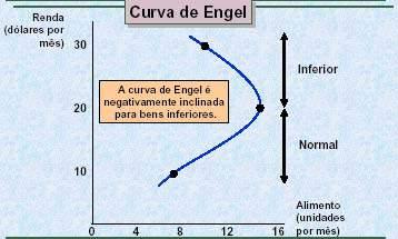 A CURVA DE ENGEL A partir das curvas de renda-consumo, pode-se relacionar cada nível de renda (R) e a respectiva quantidade consumida (q) de determinado produto.