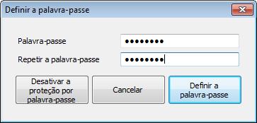 A aplicação de software PCset graphic 29 5.3.4.1.1 Definir a palavra-passe "Definir a palavra-passe" ativa a segurança do dispositivo e protege os dados contra o uso não autorizado.