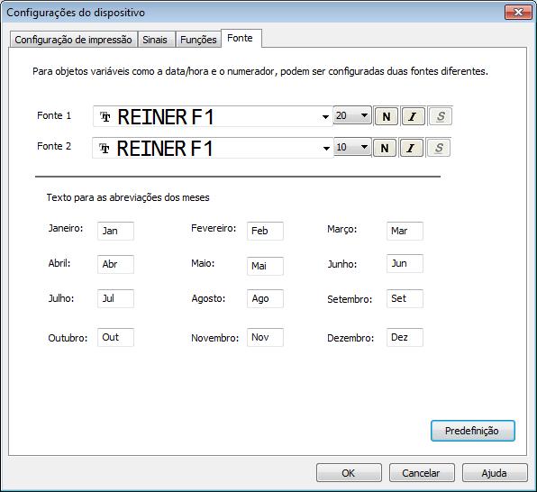 A aplicação de software PCset graphic 5.6.3.1.3 Tipo de letra Pode seleccionar-se entre "Tipo de letra 1" e "Tipo de letra 2".