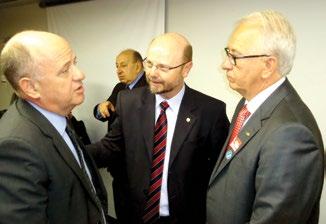 na OCB e o compromisso de apoiar às Cooperativas na aprovação das emendas à MP. Dep. Federal Luis Carlos Heinze, Presidente Jânio V.