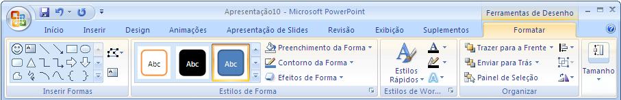 Formas 19 Formatação Para utilizar os comandos de formatação,