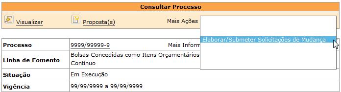 5. Submissão de uma SM de Renovação para uma bolsa do tipo BCO Para auxílios que possuem quotas definidas, a inclusão de pedidos de renovação de bolsas BCO somente é possível de ser feita através da