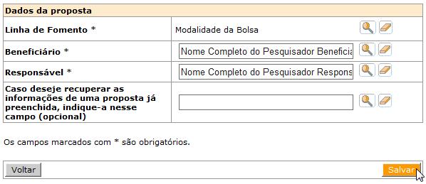 Na janela que se abrirá, selecione a proposta desejada e clique em Selecionar.