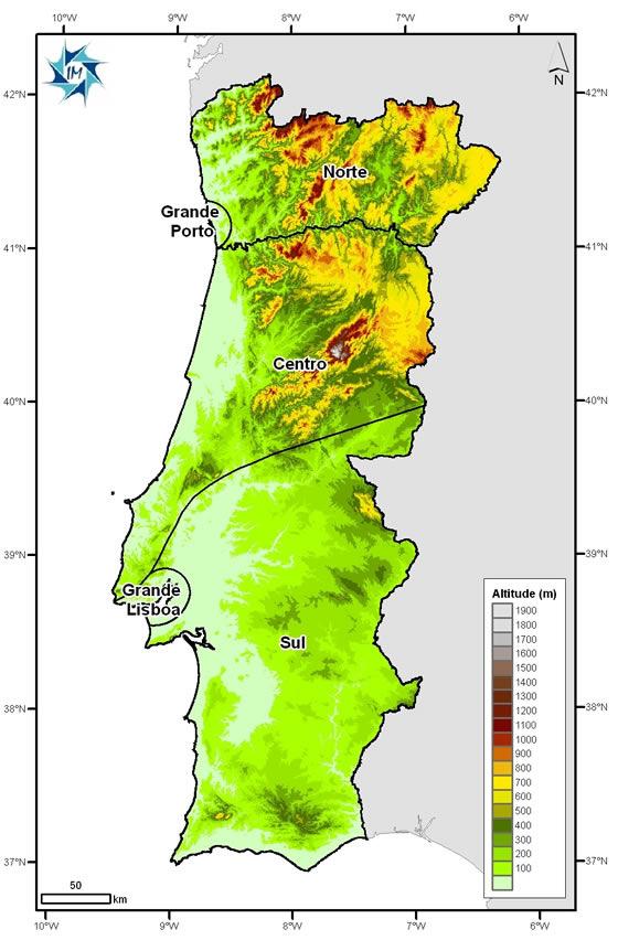 As condições biofísicas para a agricultura em Portugal variam muito de local para local Gradiente Norte-Sul Relevo montanhas concentradas no N e C afecta temperaturas, precipitações e declive/solos;