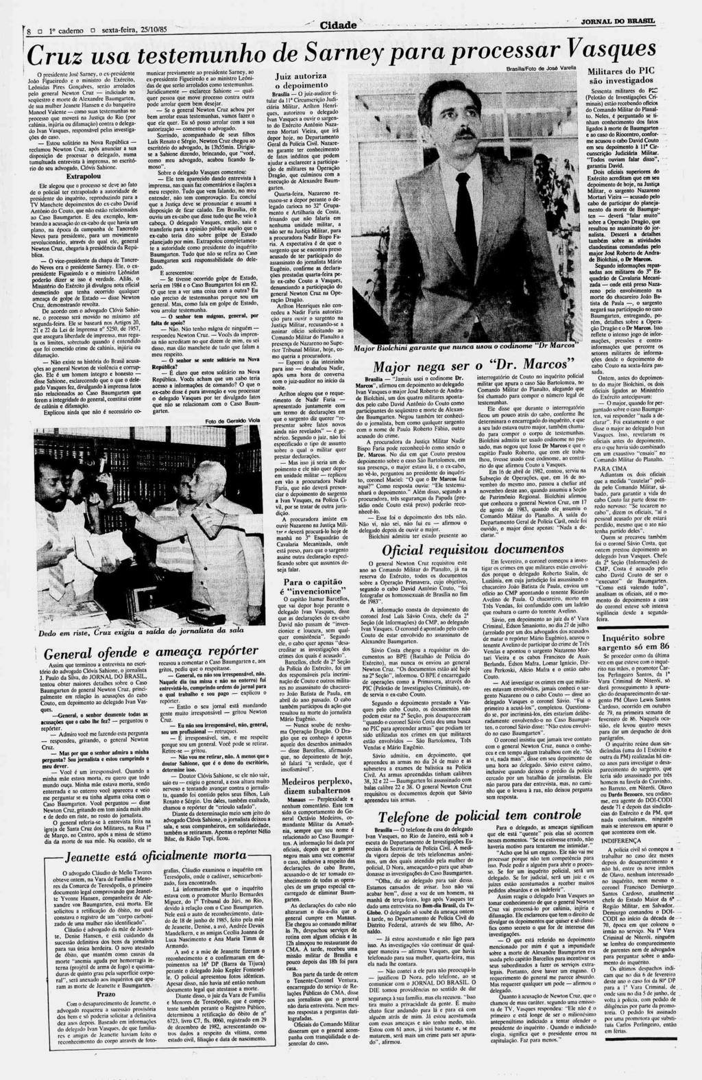 Histórias de Brasília - Notícia do Correio Braziliense em 1974. OPERÁRIO  MORRE SUFOCADO NA 305 O operário Osmar Braz de Souto (21 anos, solteiro,  Q.10, lote 100, Setor Leste, Gama) morreu sufocado