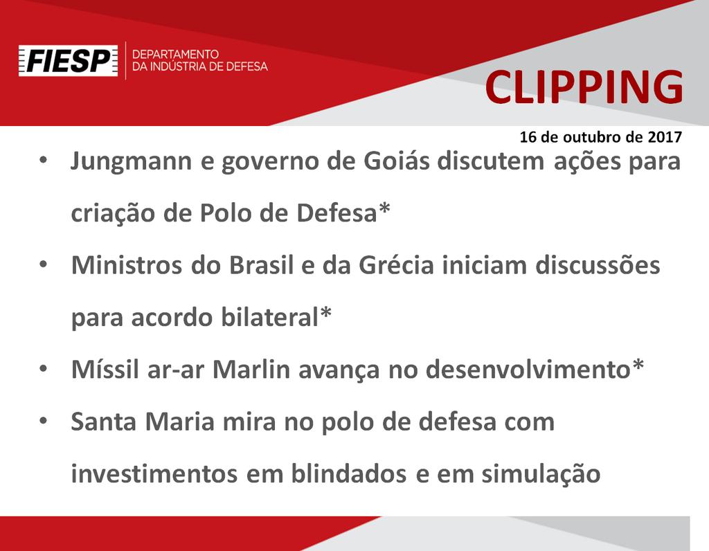 Jungmann e governo de Goiás discutem ações para criação de Polo de Defesa* O ministro da Defesa, Raul Jungmann, recebeu, na tarde desta terça-feira (10), na sede do Ministério, o governador do estado