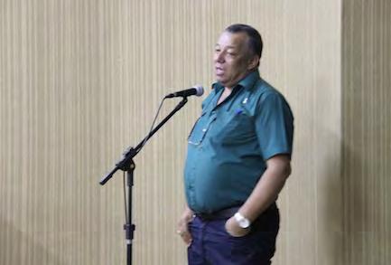 Em seguida, o representante da Votorantim Cimentos, Leonardo Anderson Santos Reis, iniciou a sua fala agradecendo a Presidente da FUPHAN e destacando a parceria da Votorantim no município.