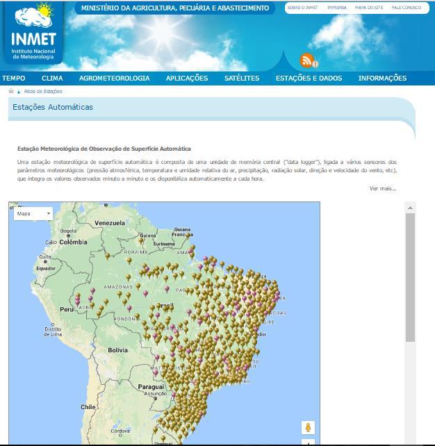 114 Figura 78 Portal de acesso INMET Fonte: INMET, 2017 Por sua vez, no ano de 2006 foi publicado o Atlas Brasileiro de Energia Solar - Figura 79 - um trabalho iniciado em 2001 e executado pelo INPE
