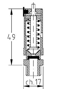 VÁLVULAS DE SEGURANÇA SAÍDA LIVRE Z7 Tipo Z7 Ø: 7 mm Homologação PN Gama de Aferição E.D. 97/23/EC IV^ Cat.