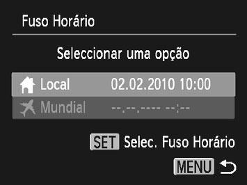 Alterar as Definições da Câmara Definir o Tempo para Desactivação do Ecrã É possível ajustar o tempo que o ecrã demora a desligar-se automaticamente (pág. 45).