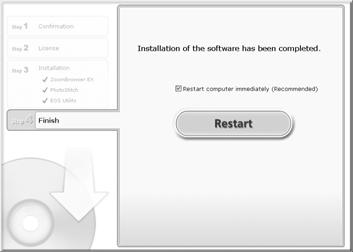 Clique em [Easy Installation/Instalação Fácil] e siga as instruções apresentadas no ecrã para continuar a instalação.