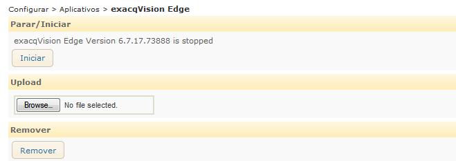 Como usar o exacqvision Edge Como usar o exacqvision Edge Os recursos para instalar e gerenciar o software do servidor exacqvision Edge na câmera estão em Configuração > Aplicativos > exacqvision