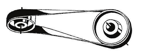 3 Elementos de transmissão Correias As correias são elementos que transmitem movimento e força, geralmente, de uma polia (condutora) para outra polia (conduzida).