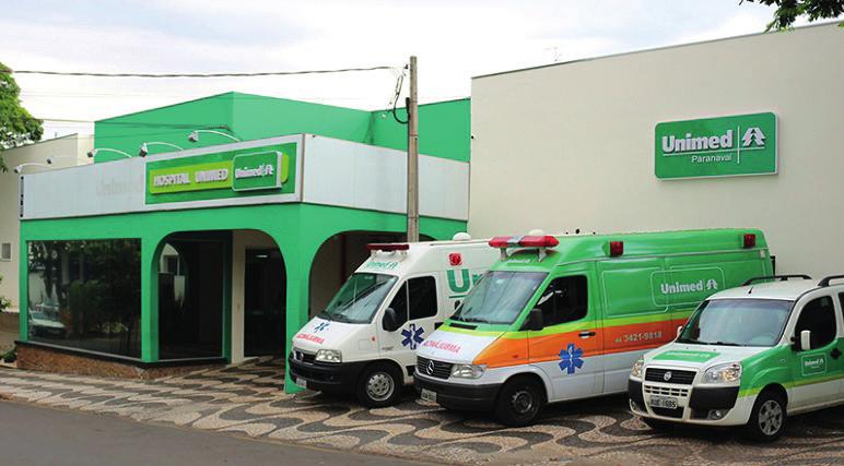 Sala de Urgência e Emergência com 4 leitos (com equipamentos utilizados em UTI); 3 Salas Cirúrgicas; Foto 03 Hospital Unimed Durante 2016 o Hospital Unimed teve uma média 1.