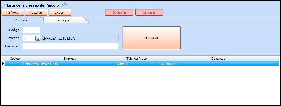 Server FS168 Sistema: Futura Server Caminho: Etiquetas >Lista de Impressão Referência: FS168 Versão: 2016.06.