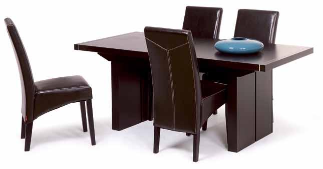 mesas e cadeiras Mesa extensível 180/268x75x90 creta de faia, cor wengué,