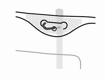Nota: A membrana no ponto de adição é estéril. Segure a base do ponto de adição. Insira uma agulha, injecte os aditivos (com compatibilidade conhecida) através do centro do local de injecção (B).
