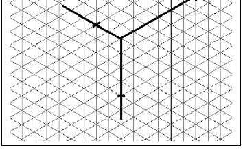 Perspectiva Isométricas Projeção isométrica Exemplo: Segundo Passo: