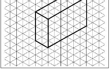 Perspectiva Isométricas Projeção isométrica Exemplo: Sexto