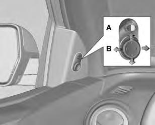 30 Chaves, portas e vidros Os espelhos retrovisores externos podem ser ajustados com facilidade por meio das alavancas de ajuste no veículo.