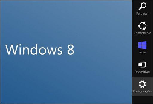 WINDOWS 8 - Barra de Charms A principal característica do Windows 8 é oferecer uma nova interface reinventada que se adapta, tanto aos PC como aos tablets e smartphone.