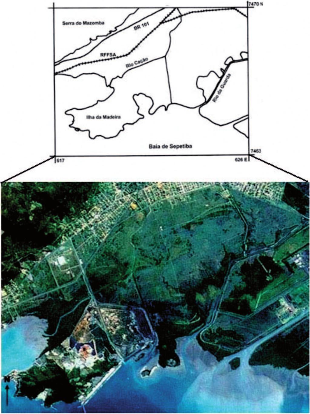 BAÍA DE SEPETIBA - ESTADO DA ARTE 1. INTRODUÇÃO Entre as coordenadas (616/626 E; 7463/7470 N UTM) (Figura 1), encontra-se inserida na planície costeira da baía de Sepetiba no município de Itaguaí.