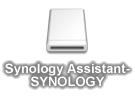 5. Clique duas vezes na miniatura gerada automaticamente de Synology Assistant-SYNOLOGY.dmg na área de trabalho. 6. Clique duas vezes em Synology Assistant para executar o Assistente de Configuração.