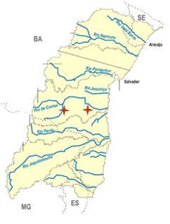 Bacias Hidrográficas REGIÃO HIDROGRÁFICA ATLÂNTICO LESTE A Região Hidrográfica Atlântico Leste contempla as capitais dos estados de Sergipe e da Bahia, alguns grandes núcleos urbanos e um parque