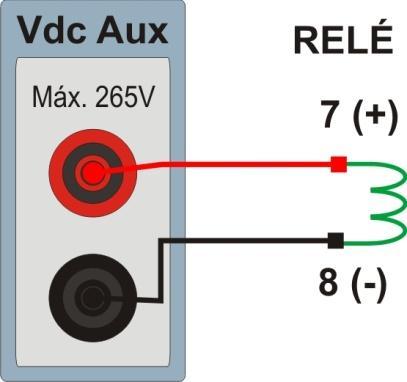 Obtenção de oscilografia do relé Schneider P632 1. Conexão do relé ao CE-6006 No apêndice A-1 mostram-se as designações dos terminais do relé. 1.1 Fonte Auxiliar Ligue o positivo (borne vermelho) da Fonte Aux.