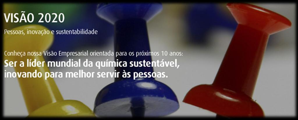 Visão 2020 A Braskem está determinada a contribuir para a transformação e evolução da indústria química, assumindo a