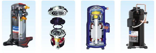 Compressor As bombas de calor modulares Zantia estão equipadas com compressores Digital Scroll de alta eficiência.