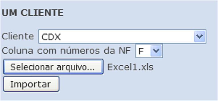 Responde Excel Flaydel 6 5. Painel 1 Planilha com notas de apenas UM CLIENTE Se a Planilha contem notas de apenas UM CLIENTE utilize esta opção. Exemplo: planilha Excel1.