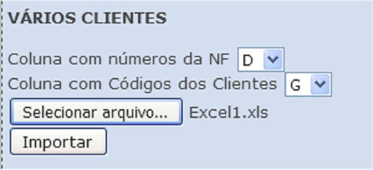 clientes. Passo1: coloque a planilha em ordem de cliente Passo2: utilize uma coluna vazia (de A a R) para inserir os códigos dos clientes) Obs.