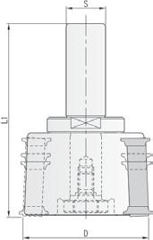 Porta-lâminas para galgar portas Cabezal para ALAMBOR Nr.