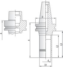 Adequado para operações de maquinagem intensas. Portaherramientas TRIBOS Sistema de aprieto con concentridad 0.003 mm. Adaptable a todas las herramientas con mango.