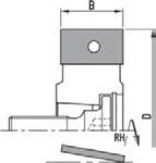 107 Porta-lâminas para afagar orlas Cabezal para encoladora de cantos n D B/b d Z max. LH RH Homag - IMA 70 24 HSK 25R 4 18000 598.102 598.101 MEC 598 Acessórios - Piezas de recambio Dim.