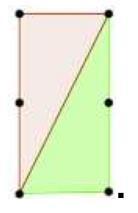dois quando traçamos a outra diagonal: Como há quatro retângulos congruentes ao descrito acima, considerando também os retângulos horizontais, poderemos fazer um total de 4 x 4 = 16 triângulos