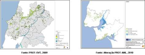 florestais (45,3%) e agrícolas (36,0%); na Área Metropolitana de Lisboa, com características fortemente urbanas, dominam as áreas edificadas (33,4%).