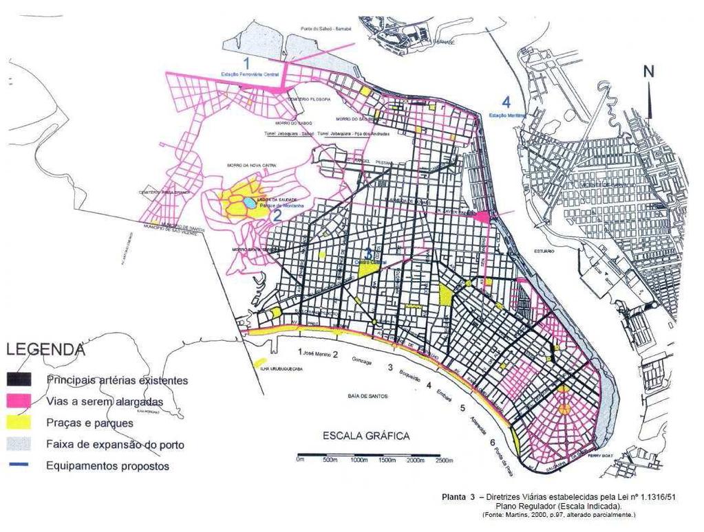 , 16 lei nº 1.316 de 1951, contribuindo na consolidação da formação do urbanismo santista (Figura 3.4).
